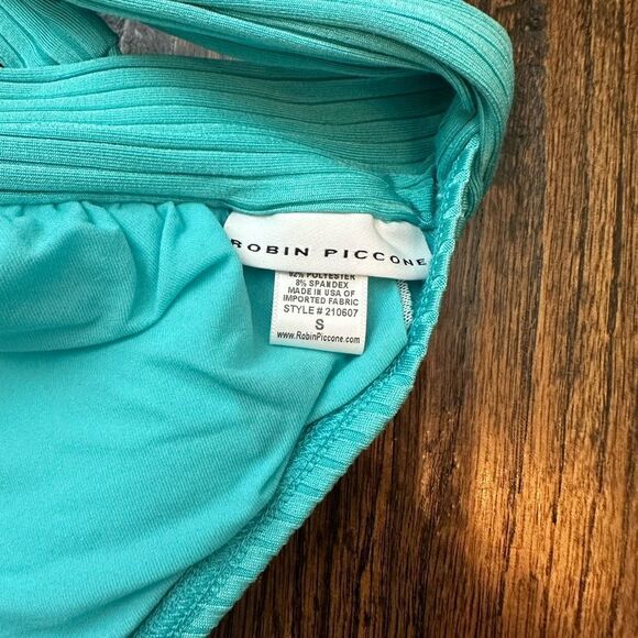 Robin Piccone yasmine halter bikini top - aqua teal - Picture 6 of 6